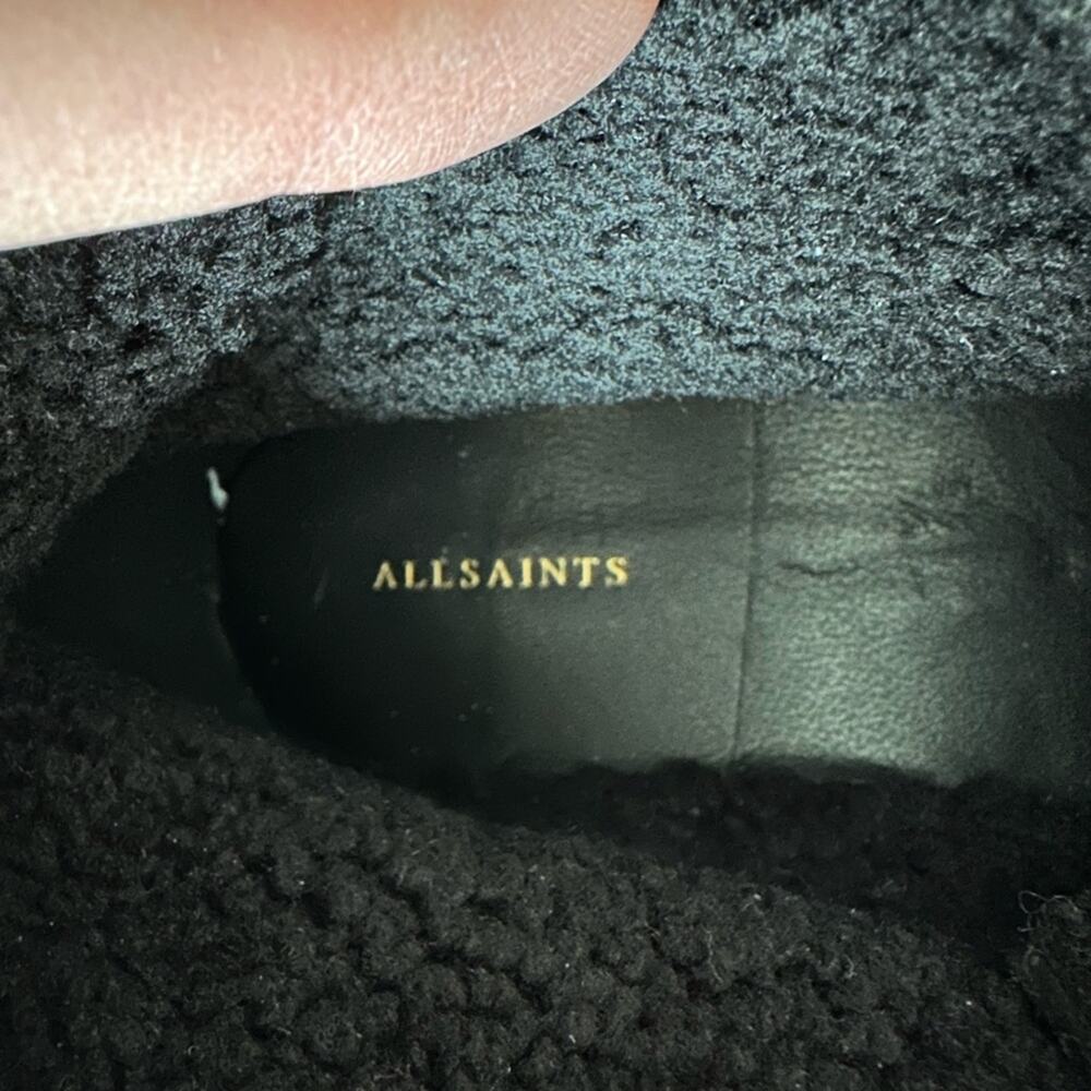 New ALL SAINTS WANDA SUEDE combat boots black color US 9 EU 39 - Picture 14 of 16